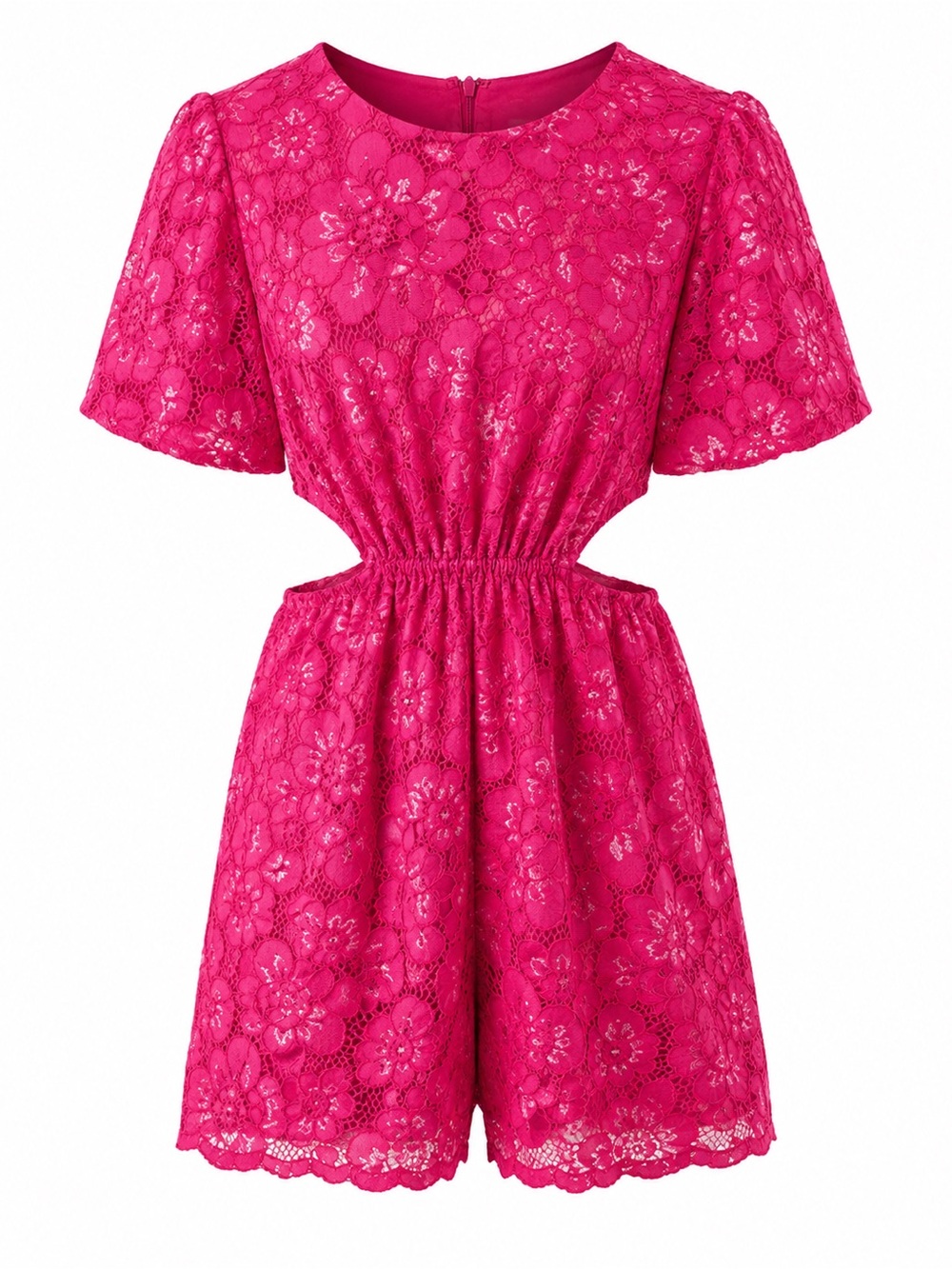 WAYF Magenta Floral Lace Cutout Dress NWT Size Small